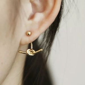Gold Filled Sterling Knot Earrings